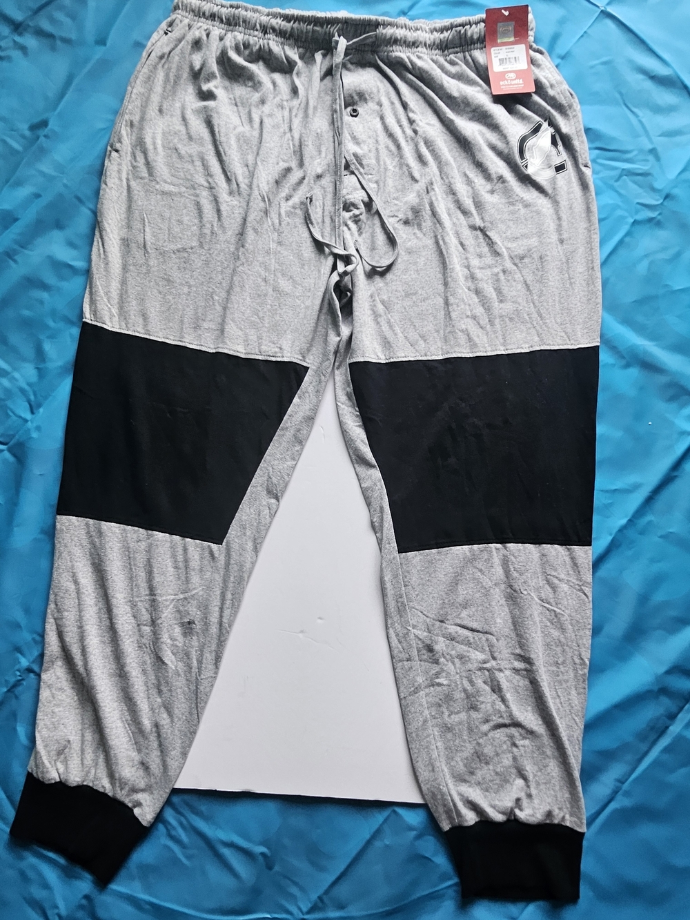 Ecko Unlimited Grey and Black Colorblock Joggers